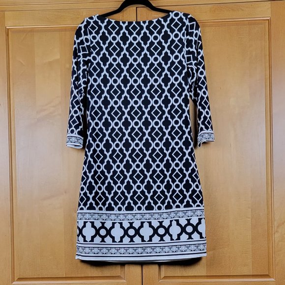 International Concepts Border Print Dress - S - Picture 2 of 5